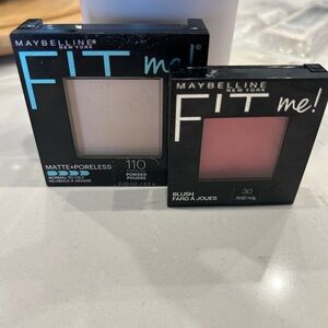 Maybelline Fit Me Powder 110 Porcelain + Blush 30 Pink Duo